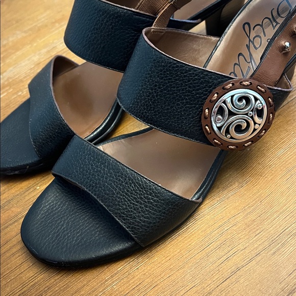 Brighton Town Black heeled sandals, 8.5 - Picture 3 of 6